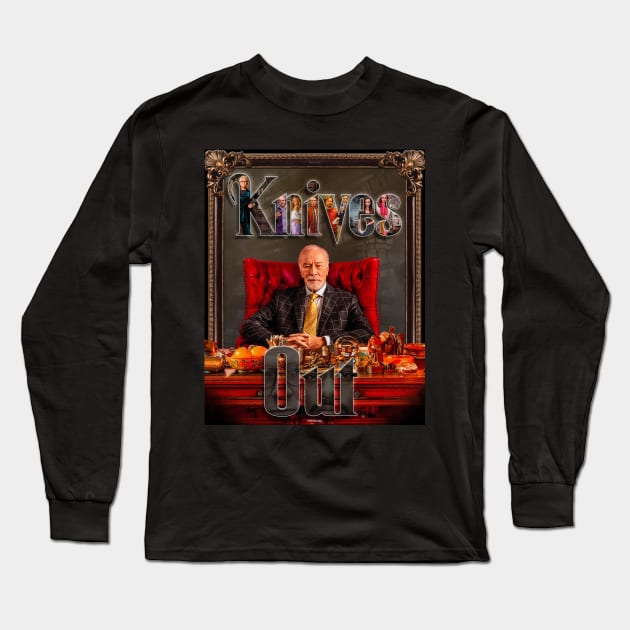 Knives Out Movie Poster Long Sleeve T-Shirt by vickytoriaq